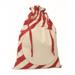 Bolsa de regalo navideña con cierre de cuerdas grande 50x70cm color rojo
