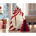 Bolsa de regalo navideña con cierre de cuerdas grande 50x70cm color rojo segunda vista bodegón