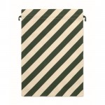 Bolsa de regalo navideña con cierre de cuerdas grande 50x70cm color verde tercera vista