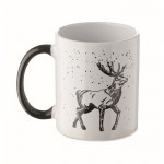 Taza de cerámica con diseño navideño y asa a juego 300ml color negro