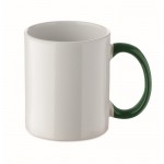 Taza de cerámica con diseño navideño y asa a juego 300ml color verde segunda vista