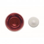 Vela luz LED en frasco de cristal con estrellitas navideñas color rojo segunda vista