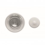 Vela luz LED en frasco de cristal con estrellitas navideñas color plateado mate segunda vista