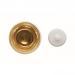 Vela luz LED en frasco de cristal con estrellitas navideñas color dorado segunda vista