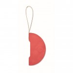 Adorno de papel plegable en forma de bola de Navidad personalizable color rojo quinta vista