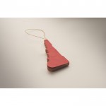 Colgante de papel plegable en forma de árbol de Navidad personalizable color rojo vista fotografía tercera vista
