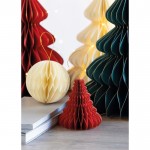 Colgante de papel plegable en forma de árbol de Navidad personalizable color rojo vista bodegón