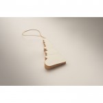 Colgante de papel plegable en forma de árbol de Navidad personalizable color beige vista fotografía tercera vista