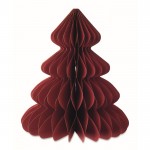 Adorno de papel plegable en forma de árbol de Navidad personalizable color rojo cuarta vista