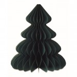 Adorno de papel plegable en forma de árbol de Navidad personalizable color verde cuarta vista