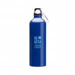 Botella de aluminio grande con mosquetón en tapón 800ml vista principal