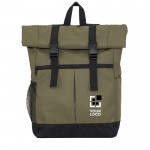 Mochila de poliéster 900D con tapa enrollable y cintas de cierre vista principal