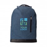 ”Mochila antirrobo RPET para PC con tira ajustable al trolley 15””” color azul vista de impresión