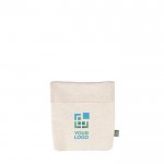 Bolsa térmica porta bocadillos de cáñamo con cierre de velcro 170 g/m2 color caqui vista de impresión