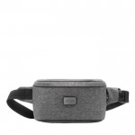 Riñonera antirrobo con bolsillos inteligentes y protección RFID color gris vista de impresión