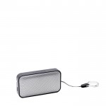 Altavoz inalámbrico ultradelgado de aluminio y gamuza BrandCharger 2W color gris vista de impresión