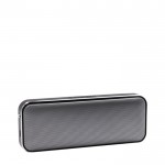 Altavoz inalámbrico ultradelgado de aluminio y gamuza BrandCharger 10W color gris vista de impresión