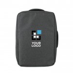 Mochila para viajes con múltiples bolsillos incluyendo portátil 15'' color gris vista de impresión