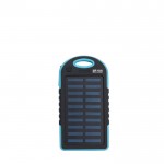 Batería externa solar con una linterna en el lateral 4.000 mAh color azul vista de impresión