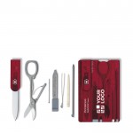 Caja de múltiples herramientas Victorinox SwissCard Classic color rojo vista de impresión