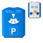Tarjeta horaria de aparcamiento de plástico con rascador de hielo vista de impresión