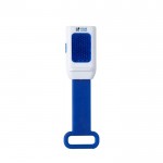 Luz LED para la bicicleta con correa de silicona para sujeción color azul vista de impresión
