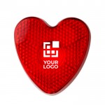 Luz intermitente en forma de corazón con clip para fácil sujeción color rojo vista de impresión