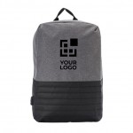 Mochila antirrobo con espalda y tirantes acolchados para PC 15” color gris vista de impresión