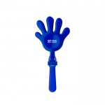 Mano aplaudidora de plástico en distintos colores ideal para animación color azul ultramarino vista de impresión