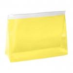 Neceser translúcido con cierre zip color amarillo