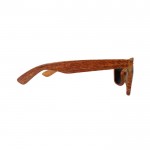 Gafas de sol de plástico con efecto madera color marrón segunda vista