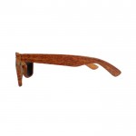 Gafas de sol de plástico con efecto madera color marrón tercera vista
