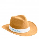 Sombrero de papel con cinta en distintos colores para personalizar color blanco vista principal