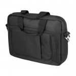 Bolsa para congresos con varios bolsillos color negro primera vista
