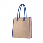Bolsa nevera de yute personalizada color azul
