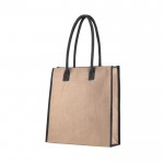Bolsa nevera de yute personalizada color negro