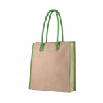 Bolsa nevera de yute personalizada color verde claro
