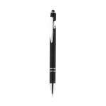 Bolígrafo con acabado de caucho color negro