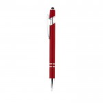 Bolígrafo con acabado de caucho color rojo