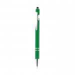 Bolígrafo con acabado de caucho color verde