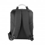 Mochila de varios bolsillos y RPET color gris oscuro tercera vista
