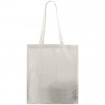 Bolsa de algodón Canvas reciclado con asas largas 240 g/m2 color natural primera vista