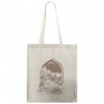 Bolsa de algodón Canvas reciclado con asas largas 240 g/m2 color natural cuarta vista