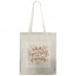 Bolsa de algodón Canvas reciclado con asas largas 240 g/m2 color natural quinta vista
