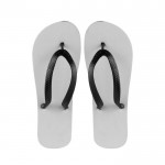 Chanclas sublimadas talla grande color blanco primera vista