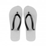 Chanclas sublimadas talla grande color blanco primera vista