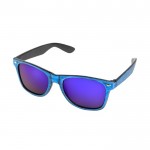 Gafas de sol imitación de madera color azul tercera vista