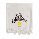 Pareo personalizable de alta calidad color blanco imagen con logo