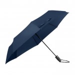 Paraguas en pongee RPET con apertura y cierre automático Ø98 color azul marino primera vista