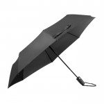 Paraguas en pongee RPET con apertura y cierre automático Ø98 color negro primera vista
